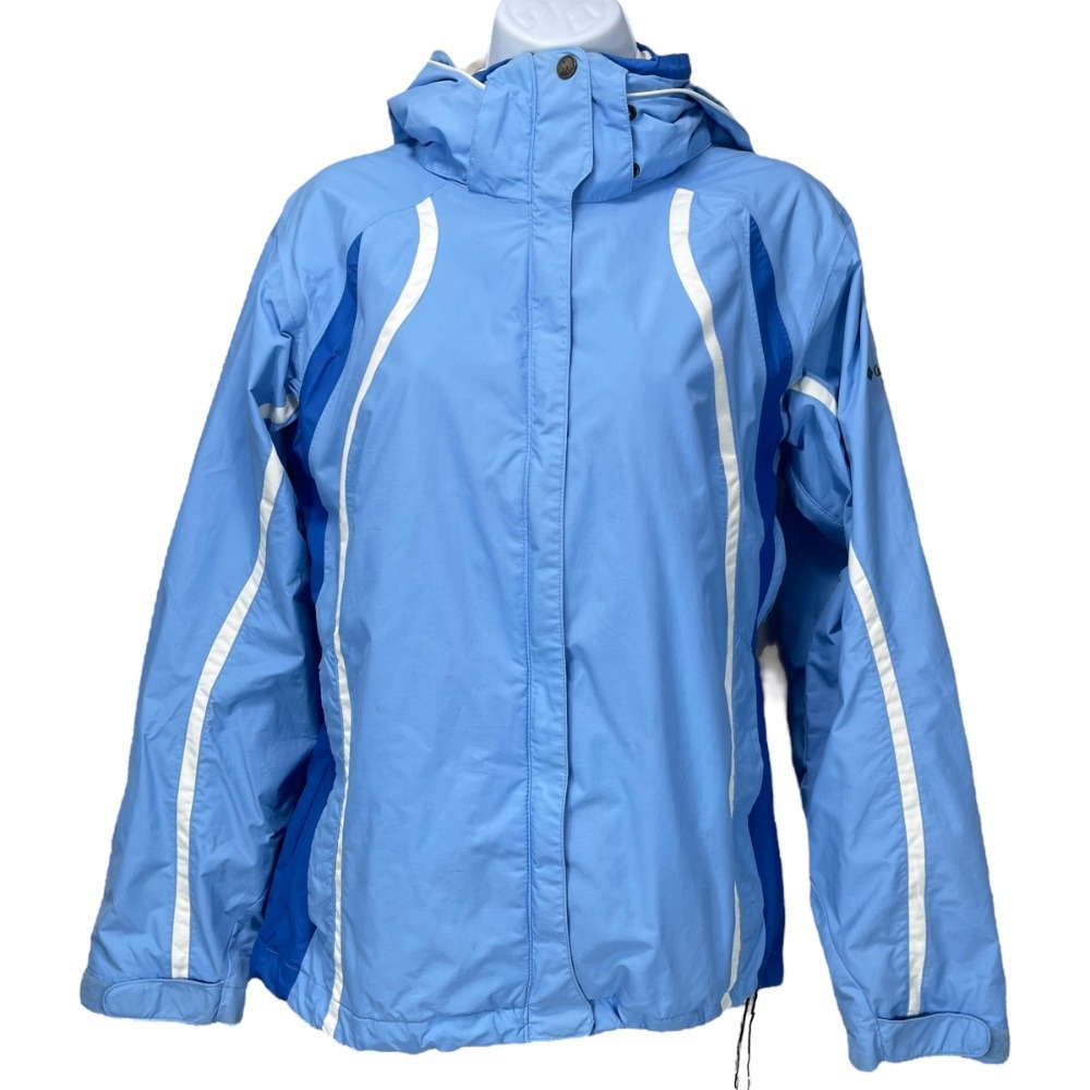 Columbia Titanium Women's Small Blue‎ Waterproof Jacket Detachable Hood